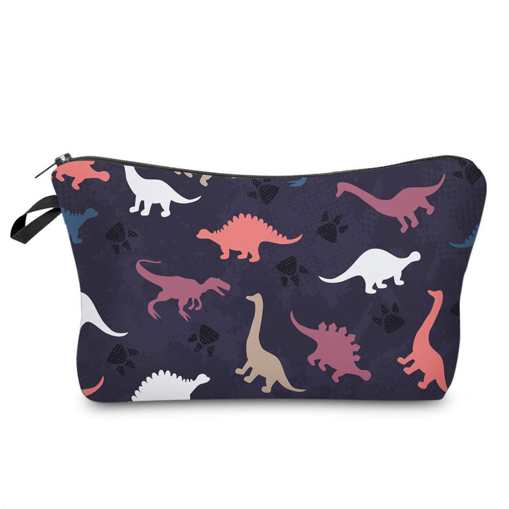 Waterproof Cosmetic Pouch for Women - Large Capacity Makeup Bag, Travel Toiletry Organizer, Portable Wash Bag - Perfect for Travel, Gym, Beach & Daily Use (Dino 2361)