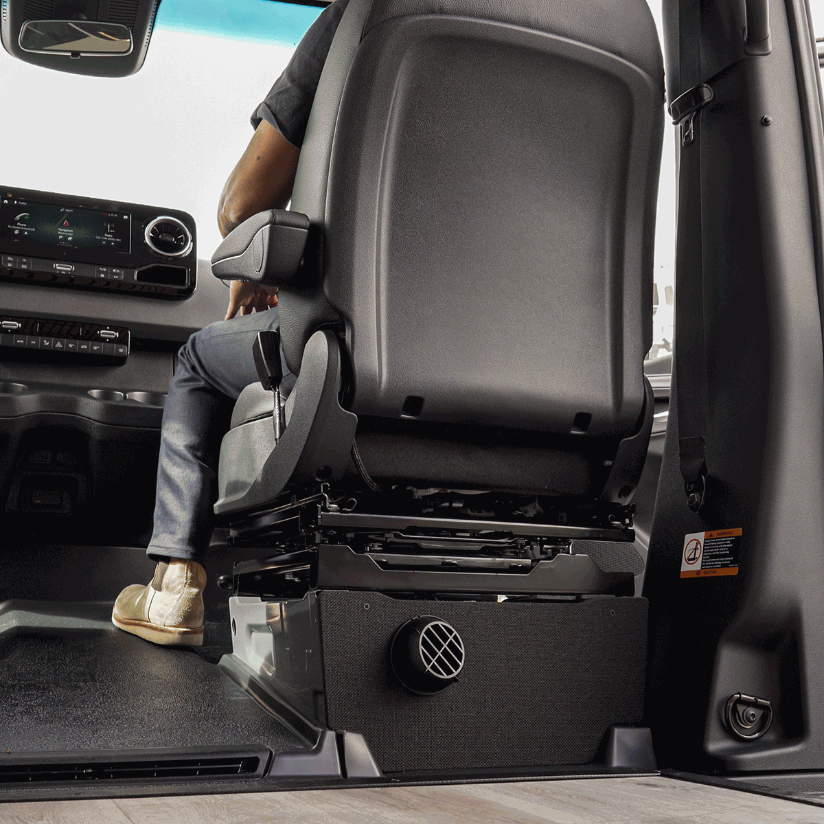 2007+ Mercedes Sprinter Van Seat Swivel Base - 360 Degree Rotating Passenger Seat for Easy Access & Comfort | Perfect for Campers, RVs & Work Vans