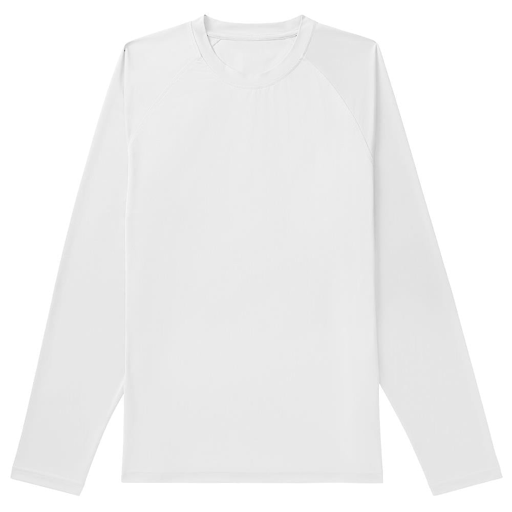 Fila Men's UV Protection Long Sleeve Shirt - White | Sun Blocking Athletic Top for Running, Hiking & Outdoor Activities