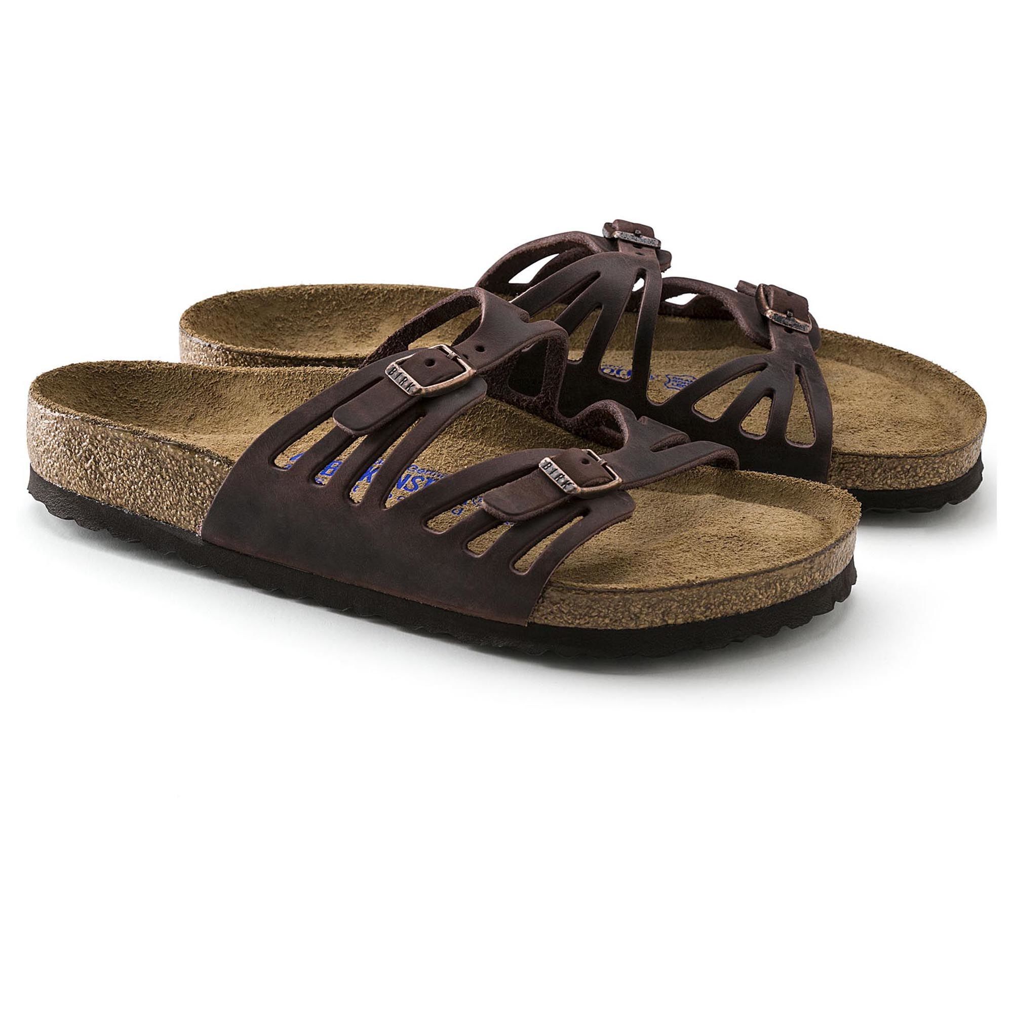 Birkenstock Granada Soft Footbed Sandals - Habana Oiled Leather Comfort Shoes for Women & Men | Perfect for Casual Wear, Beach & Outdoor Activities