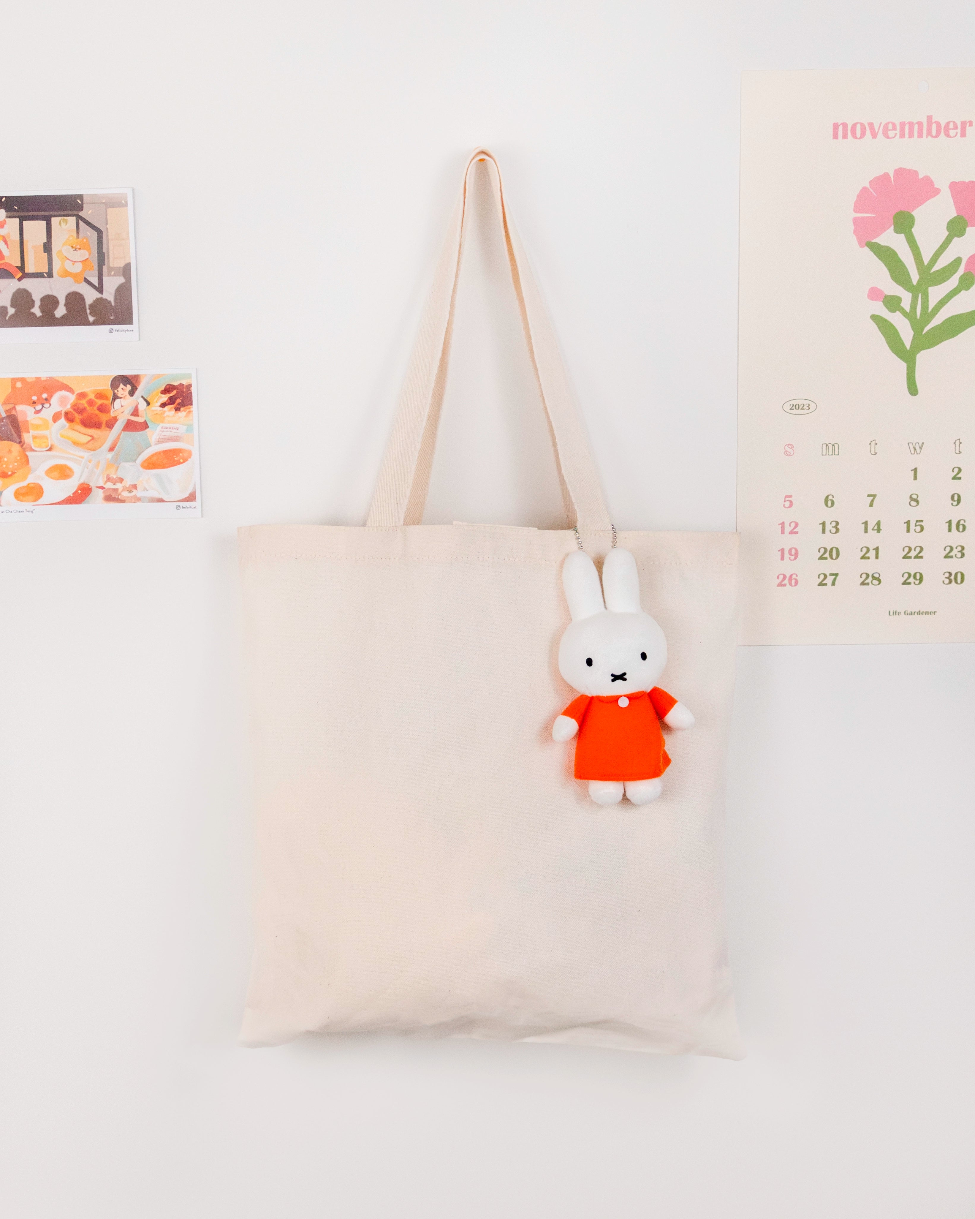 Miffy Orange Dress Plush Keychain - Cute Bunny Stuffed Animal Toy for Kids, Girls & Boys | Perfect for Backpacks, Gifts & Party Favors