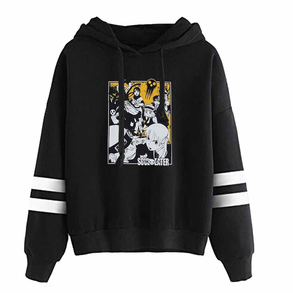 WYAMXJ Anime Soul Eater Hoodie - Women's Pullover Sweatshirt for Cosplay & Casual Wear | Perfect for Halloween, Comic Con & Anime Events
