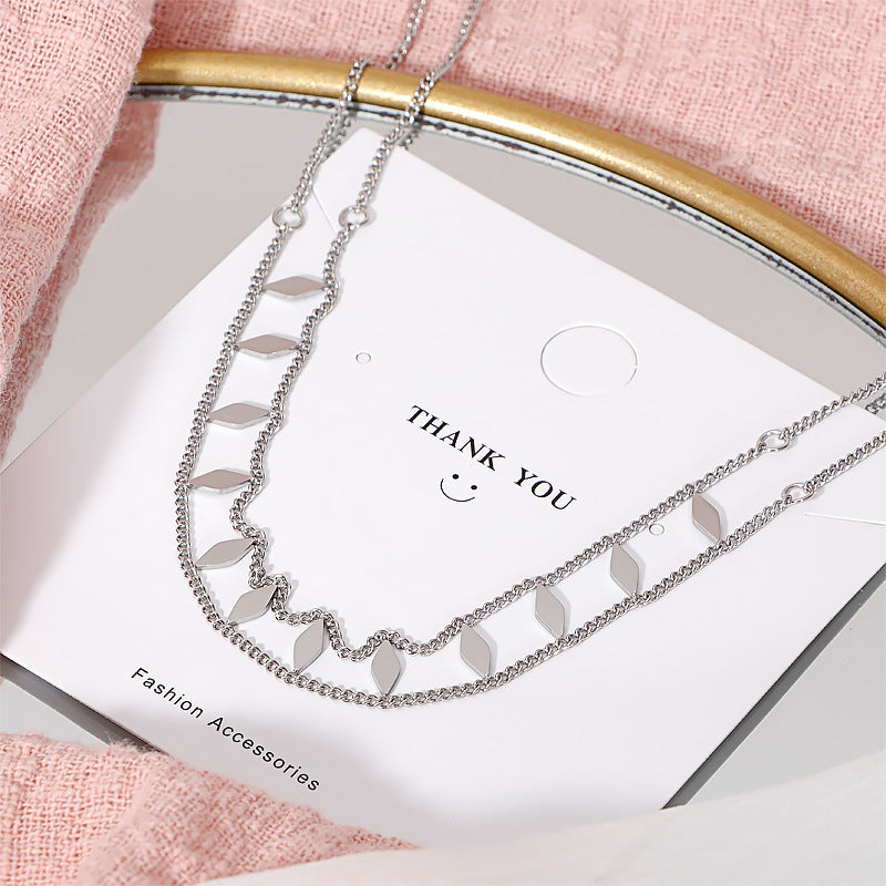 18K Gold Sequin Layering Choker Necklace for Women - Elegant Clavicle Chain with Sparkling Crystals | Perfect for Parties, Weddings, and Date Nights (P555)