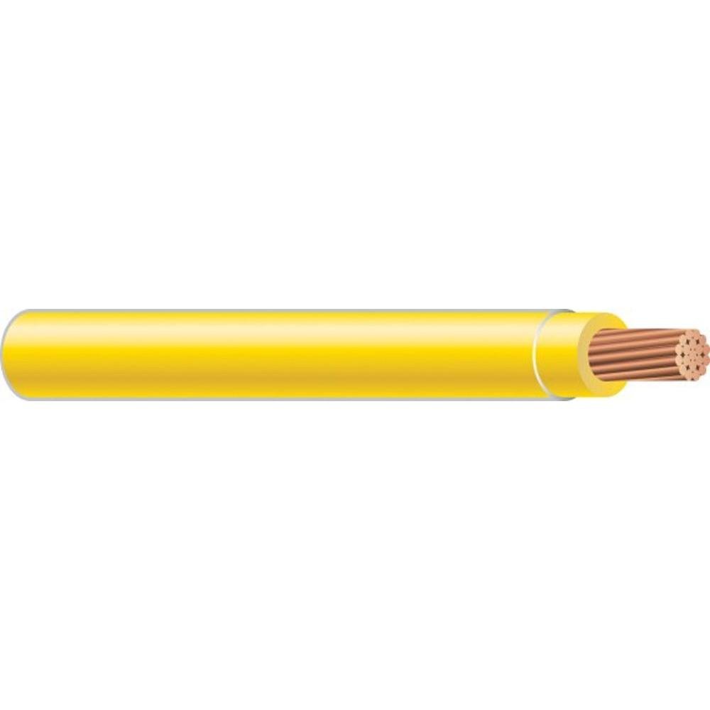 6 AWG 19-Stranded THHN Yellow Copper Building Wire - 145ft Cut - Electrical Wiring for Home, Commercial & Industrial Use