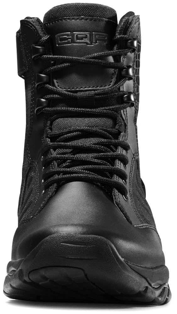 CQR Men's Military Tactical Boots - Lightweight 6 Inch Combat Boots for Outdoor Work, Hiking & EDC | Durable Slip-Resistant Work Boots for Tactical, Hunting & Construction Use