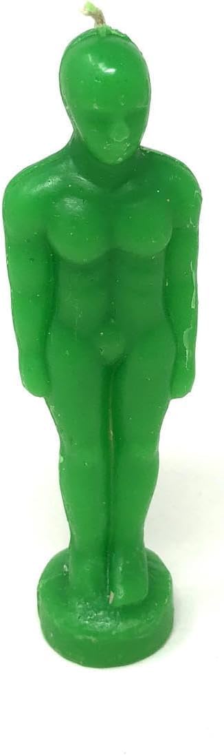 Money Maker Green Woman Figurine - Good Luck Spell Candle for Wealth & Romance - Pack of 1 | Perfect for Manifestation Rituals, Home Decor & Spiritual Gifts