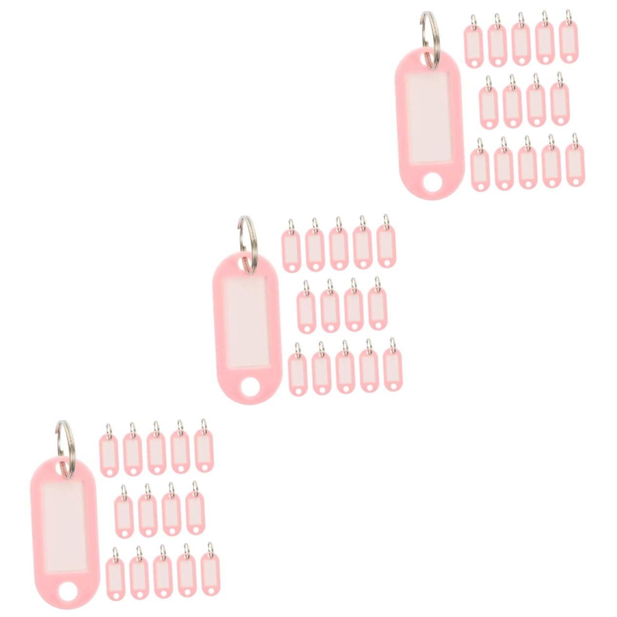 SOIMISS 90 Pcs Pink ABS Key Tags - Durable Car Key Rings, Luggage Markers & Label Tags - Perfect for Organizing Keys, Suitcases, Backpacks & Travel Accessories