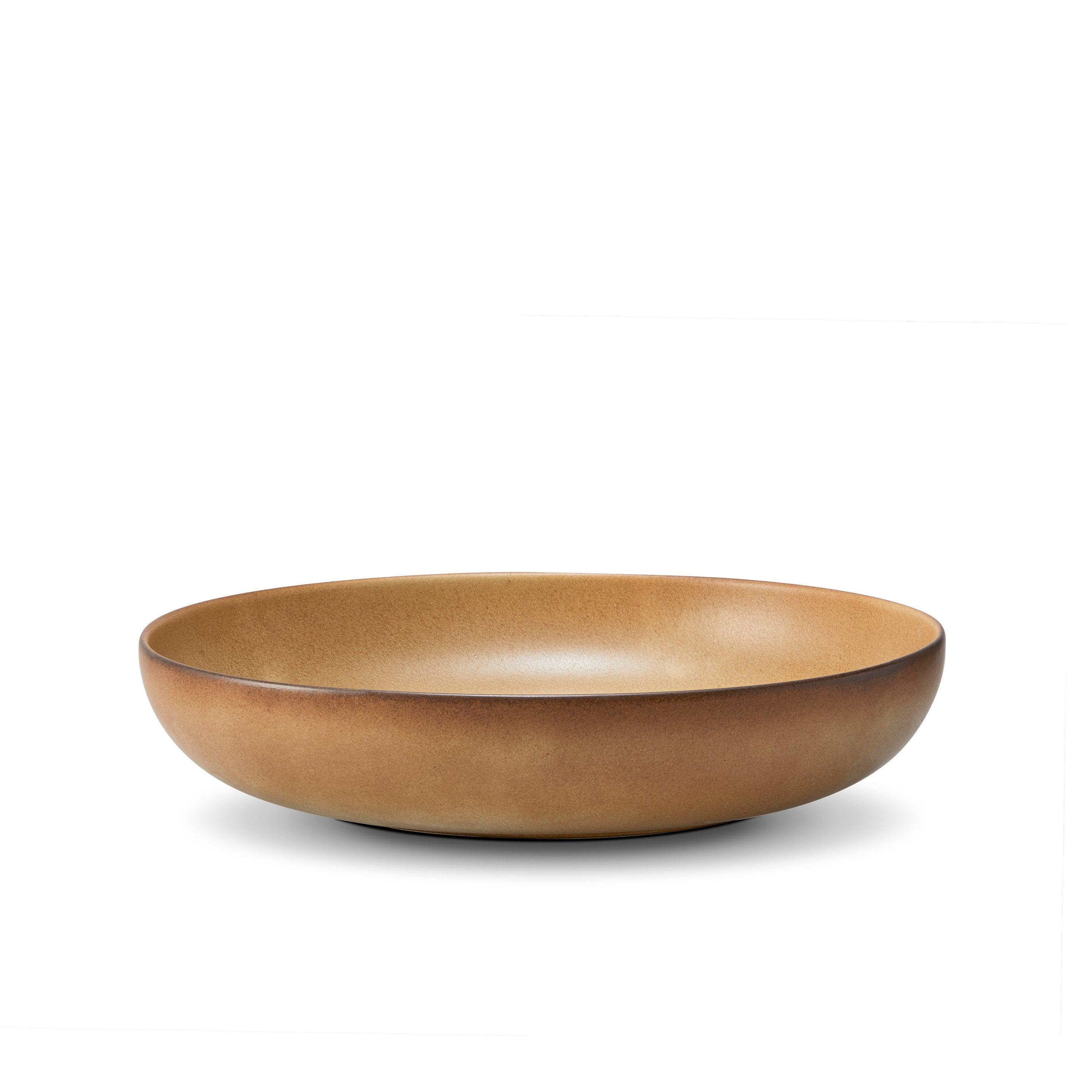 Premium Terra Cotta Coupe Bowl - Handcrafted Leather Trimmed Serving Dish for Salads, Fruits & Desserts | Elegant Tableware for Home Dining & Entertaining