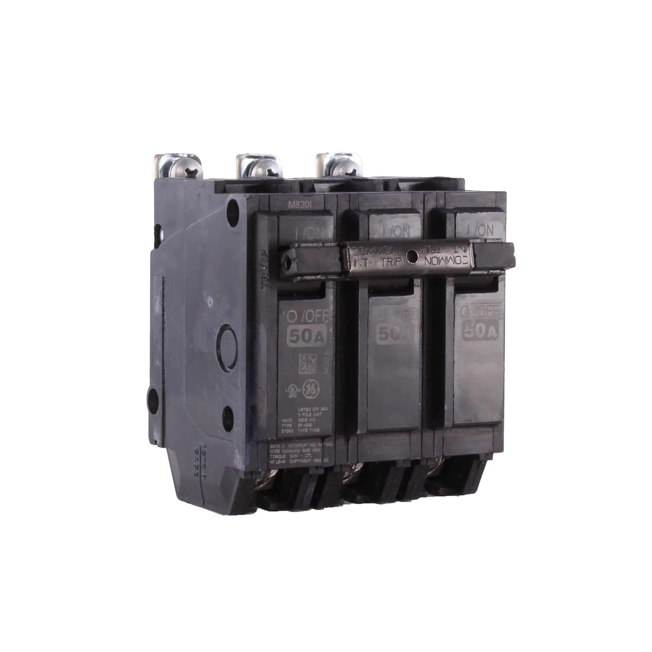 3P 50 Amp 240V Bolt-On Circuit Breaker - Heavy Duty Electrical Protection for Industrial Panels & Commercial Equipment