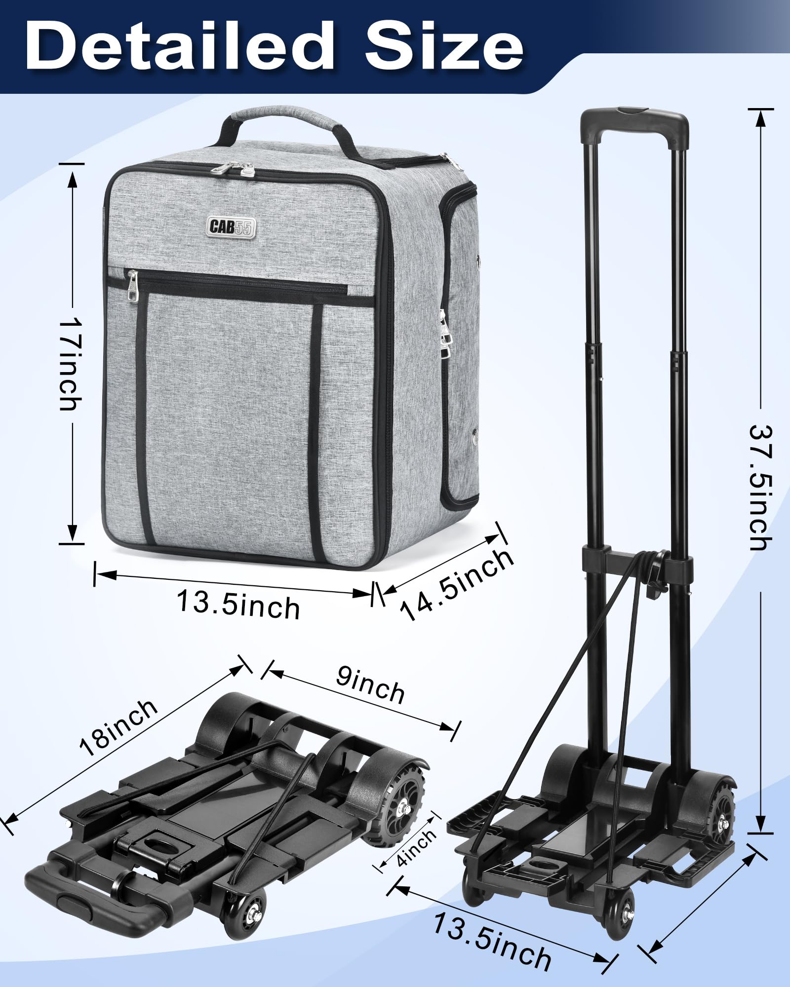 **CAB55 4-Wheel Golf Trunk Organizer – 2-Layer Waterproof Car Storage with Ventilated Shoe Compartment (Fits 2 Pairs) – Perfect for Golf Gear, Clothes & Accessories – Ideal for Golfers & Travel Enthusiasts**
