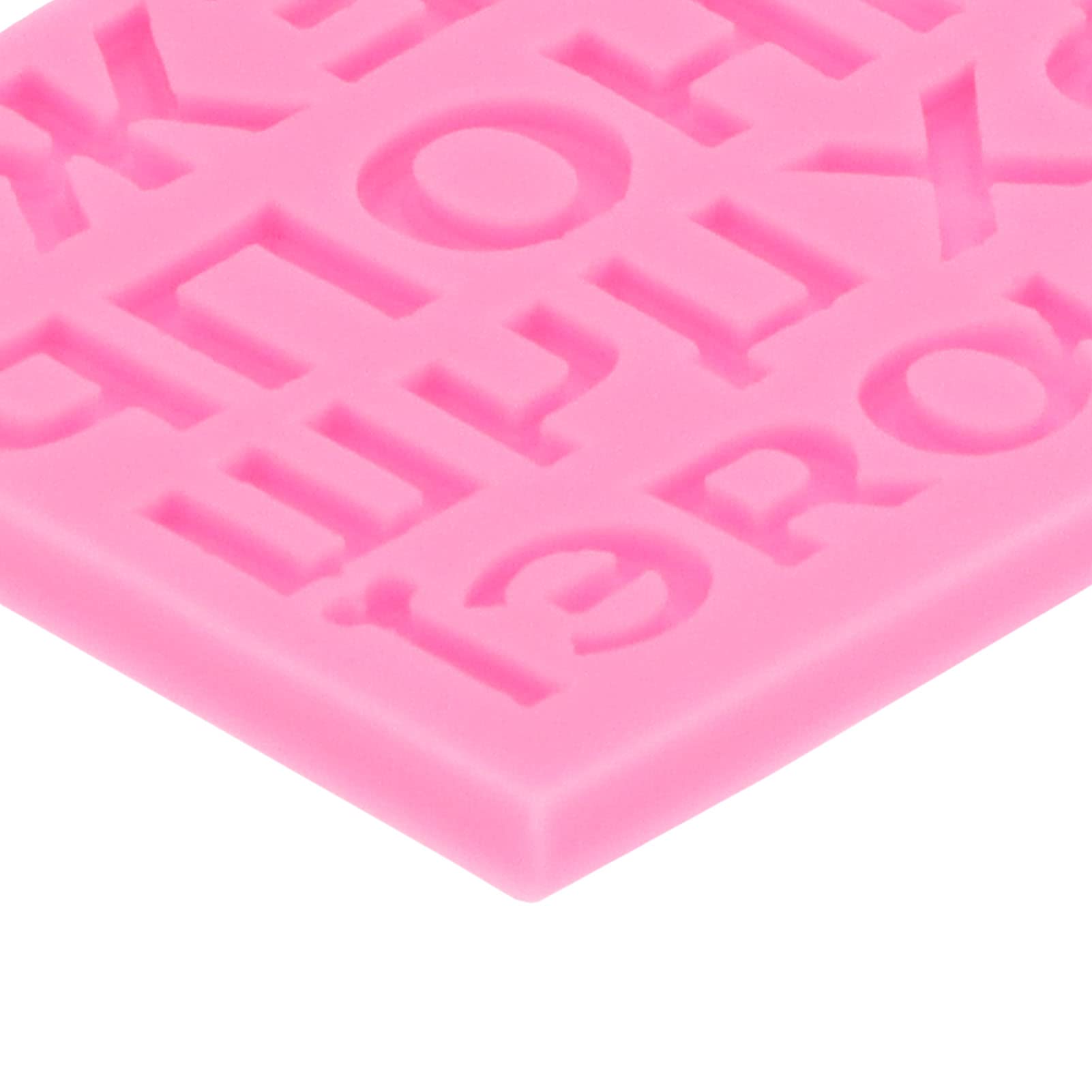 2Pcs Russian Alphabet Silicone Molds - Fondant & Chocolate Letter Molds for DIY Baking, Cake Decorating, Ice Cube Making (Pink) | Reusable Food-Grade Silicone Ice Tray for Parties & Home Baking