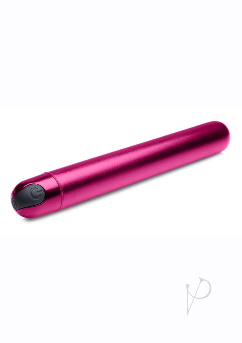 10X Slim Metallic Rechargeable Bullet Vibrator - Pink | Powerful & Discreet Personal Massager for Women | Perfect for Solo Play & Couples Intimacy