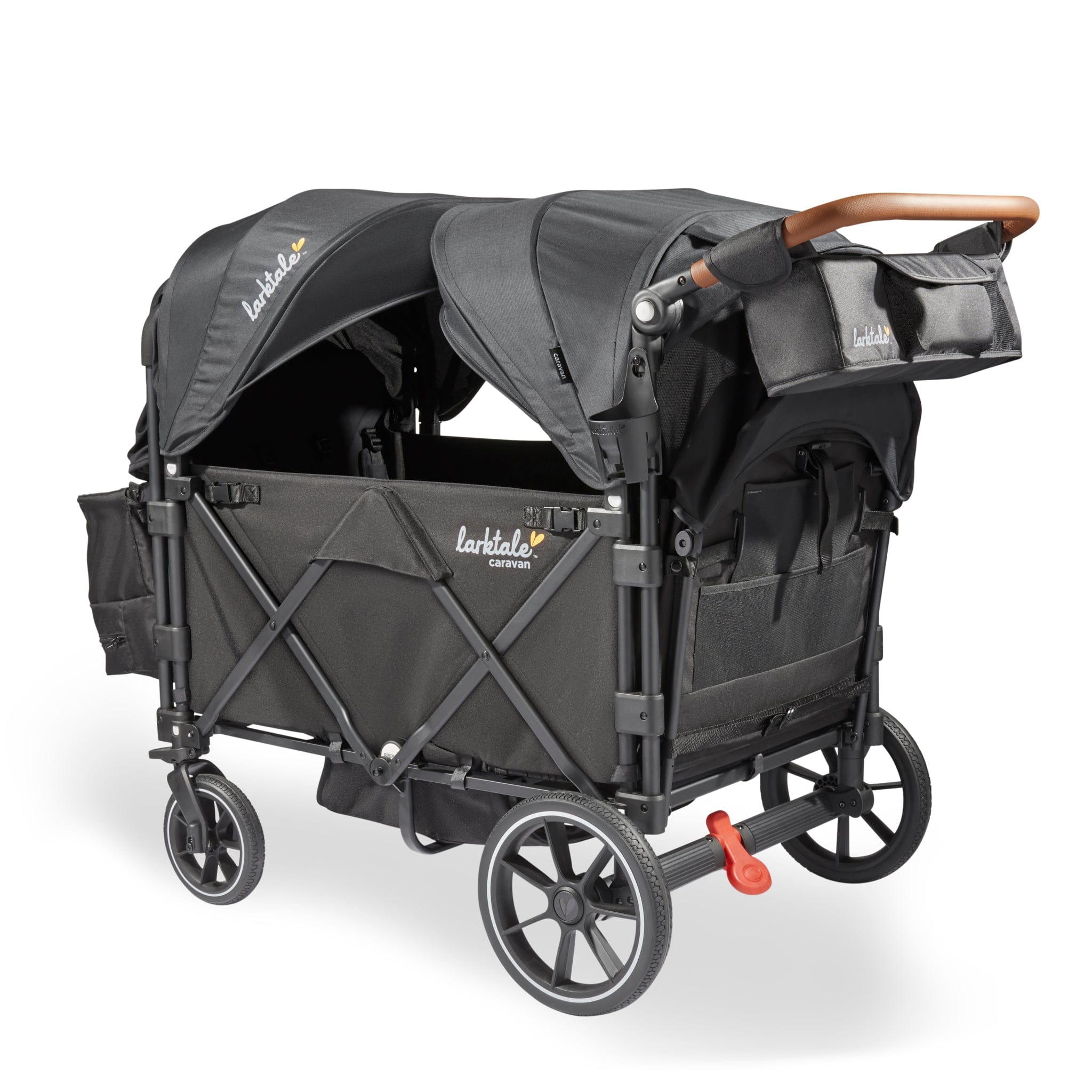 Larktale 2024 Caravan Quad Stroller Wagon - 4-Seater All-Terrain Baby Stroller & Wagon for Outdoor Adventures, Beach, Park, and Shopping