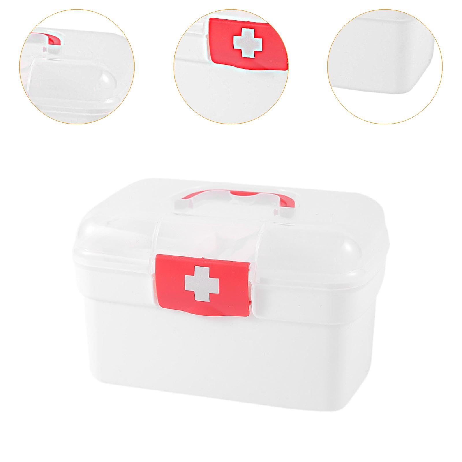 Kokiya Large First Aid Kit with Handle - Medical Emergency Storage Box for Home, Workplace, Camping & Travel - Portable Medicine Organizer for First Aid Supplies & Safety Equipment