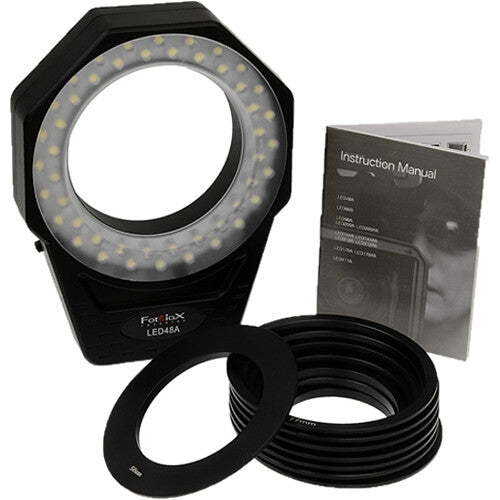 FotodioX Pro Macro Extension Kit with LED Ring Light 48mm for Sony E Mount - Perfect for Close-Up Photography, Jewelry & Product Shots