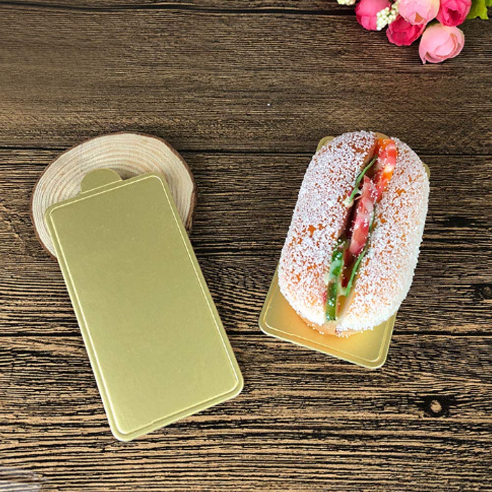 Gold Rectangular Cupcake Board - Small Rectangle Cake Pad for Baking, Home Kitchen, Coffee Shop & Bakery | Perfect for Cupcake Displays, Dessert Serving & Party Decorations