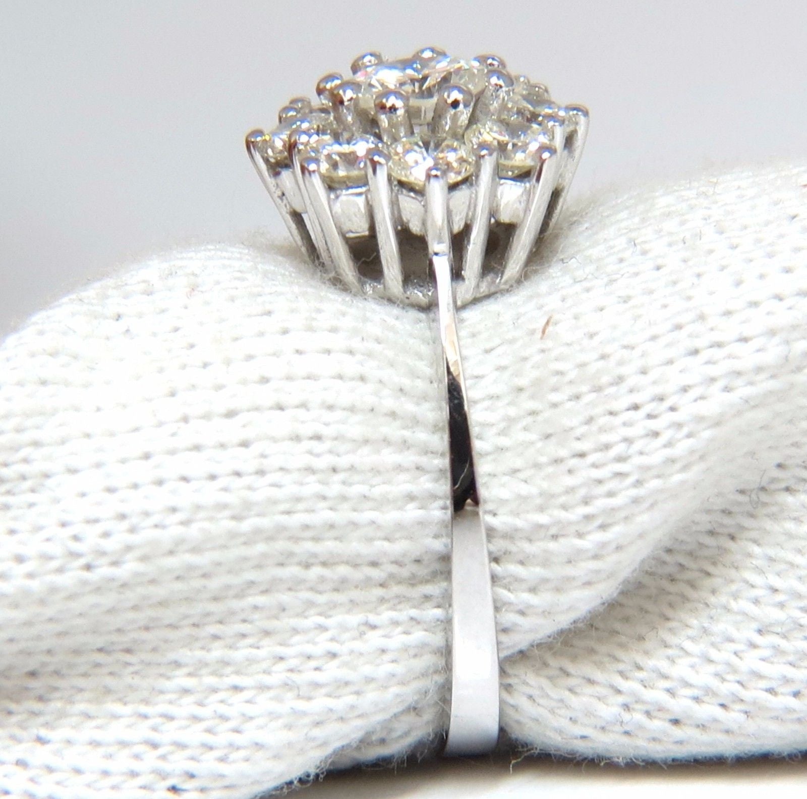 1.40ct Natural Diamond Cluster Ring in 14K Gold - Elegant Statement Jewelry for Weddings, Anniversaries & Special Occasions