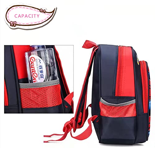 CHUANGOU Spiderman Kids Backpack - Waterproof 3D Superhero School Bag for Boys & Girls | Perfect for School, Camping, Hiking & Travel | Multi-Color Children's Backpack