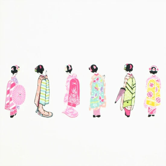 Authentic Kyo Yuzen Dyed Tenugui Towel - Traditional Japanese Hand Towel - Handmade in Kyoto - Perfect for Maiko, Tea Ceremony & Home Decor