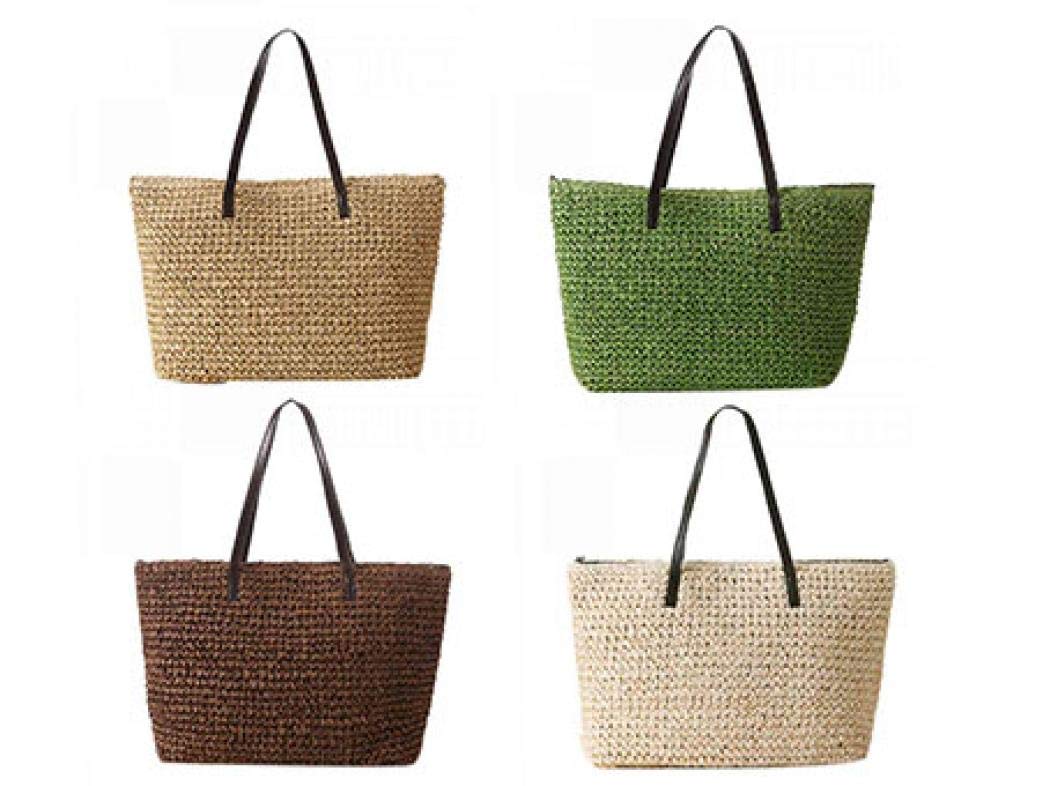 Classic Handwoven Straw Tote Bag - Retro Shoulder Bag for Women | Beach Travel, Shopping & Daily Use | Eco-Friendly & Stylish Accessory