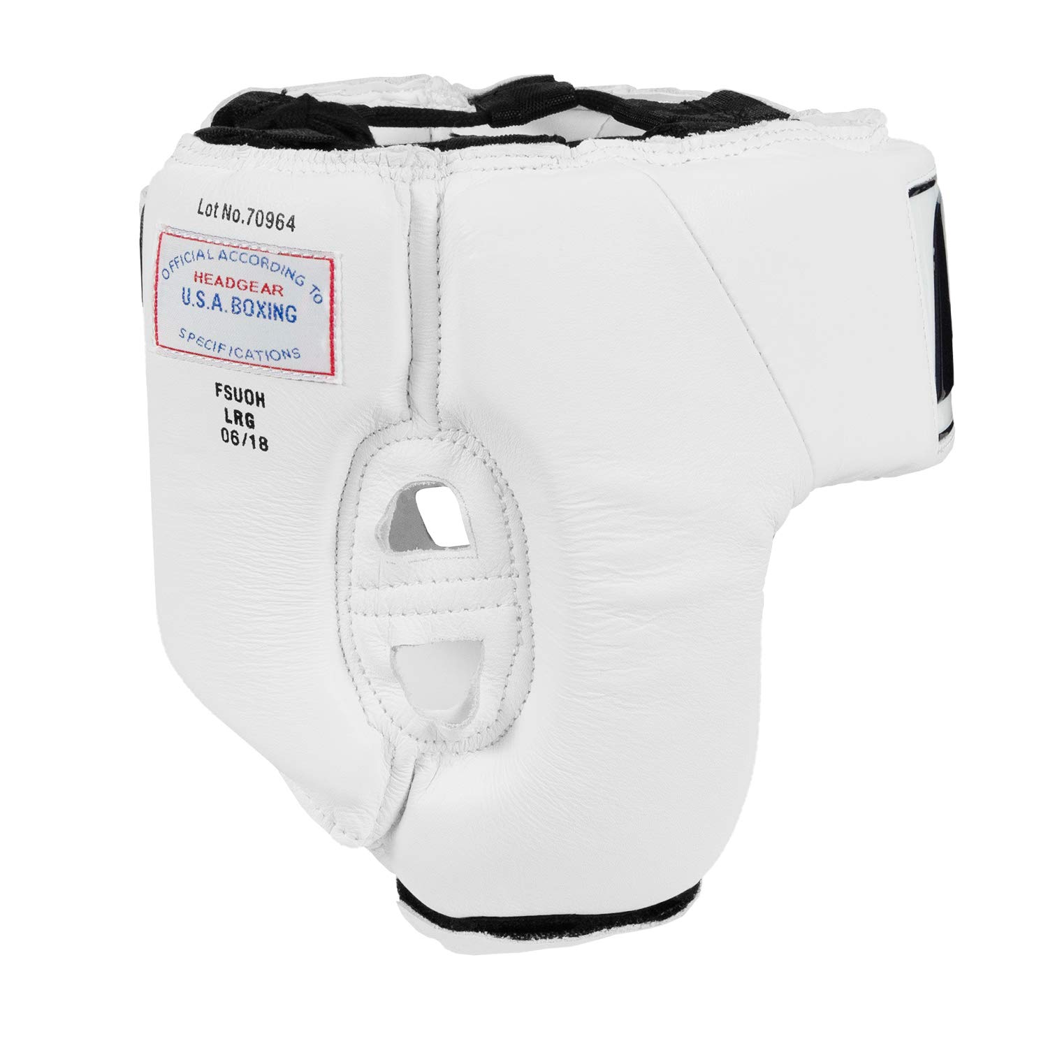 Fighting Sports USA Open Face Boxing Headgear - White, Large Size for Competition & Training - Perfect for Sparring, Gym Workouts & Amateur Matches