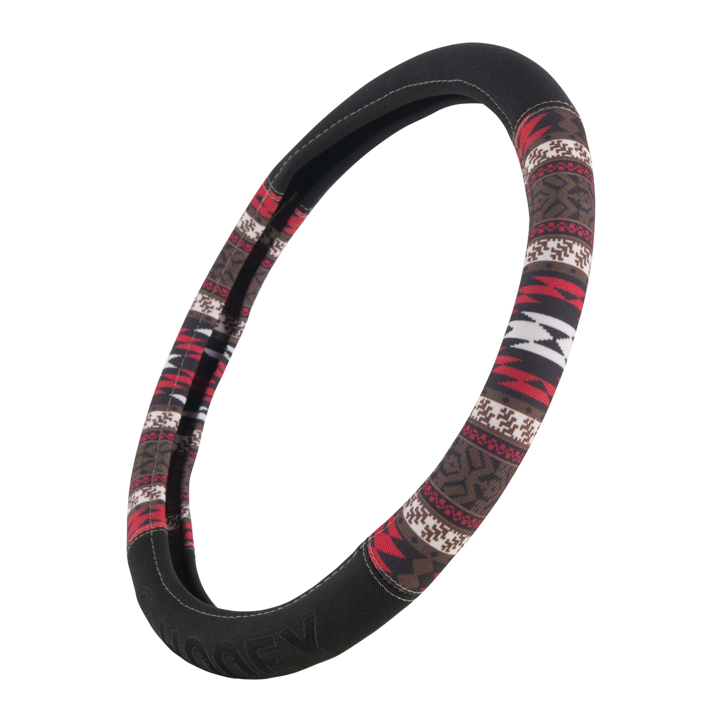Hooey Universal-Fit Steering Wheel Cover for Cars, Trucks, Vans & SUVs - Easy Installation, American West Design (Multi/Clay) | Perfect for Road Trips, Off-Road Adventures & Daily Commutes