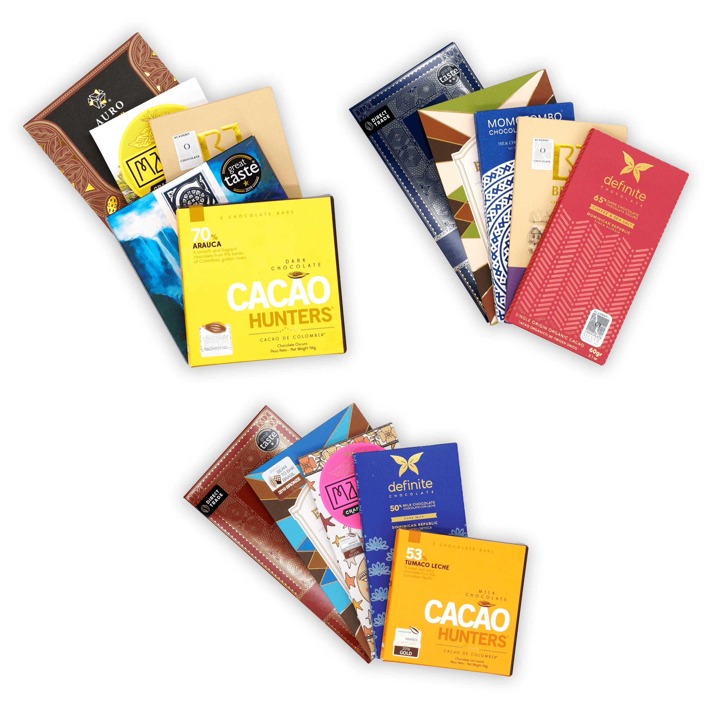 Premium Single Origin Chocolate Bar Bundle (5 Pack) - Organic, Fair Trade Dark & Milk Chocolate - Perfect for Gifts, Desserts & Gourmet Snacking