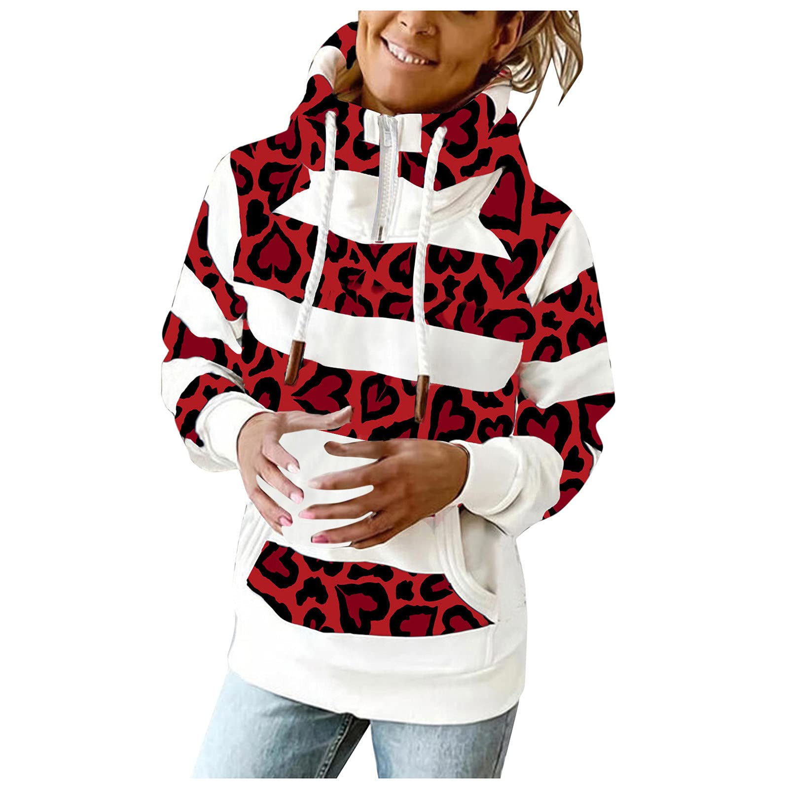 Stylish Striped Hoodies for Teen Girls & Women - Cute Long Sleeve Pullover Sweatshirt with Block Color Design | Perfect for Casual Outfits, School Wear & Cozy Loungewear