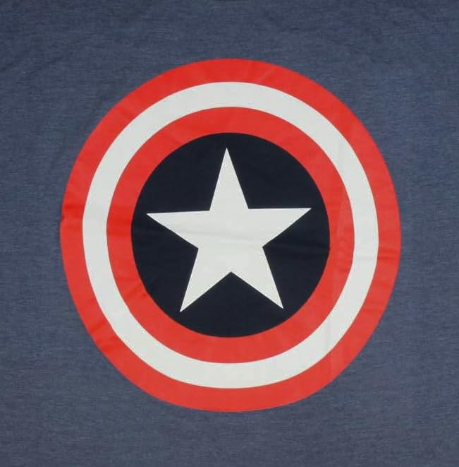 Marvel Avengers Captain America Shield Graphic T-Shirt for Men - Big and Tall Sizes - Superhero Fan Apparel for Casual Wear & Comic Con Events