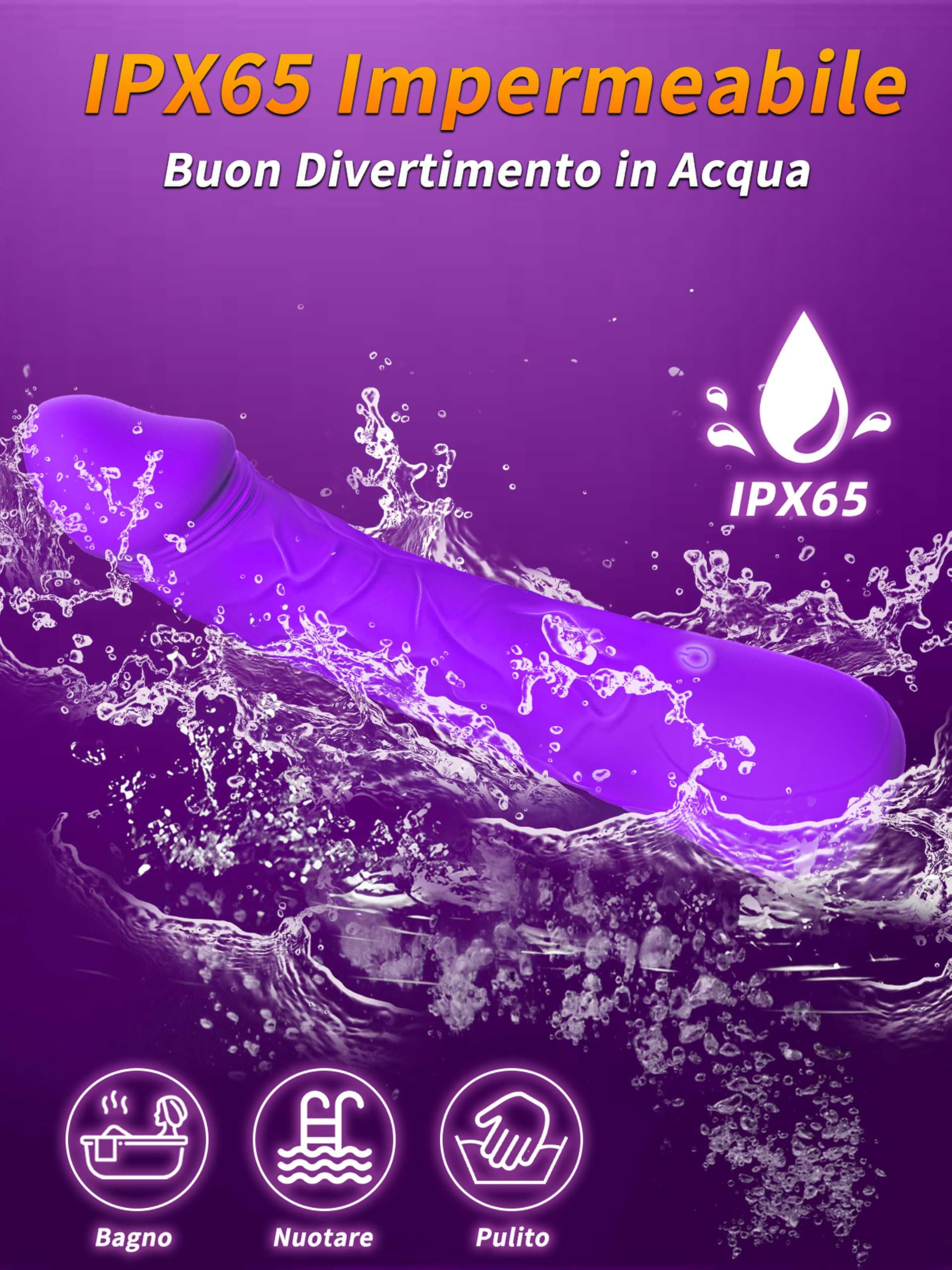 Coyoho 10-Speed G-Spot Vibrator with Squirting Function - Realistic Dildo Clitoral Stimulator for Women - Purple Adult Sex Toy for Couples Play & Solo Pleasure