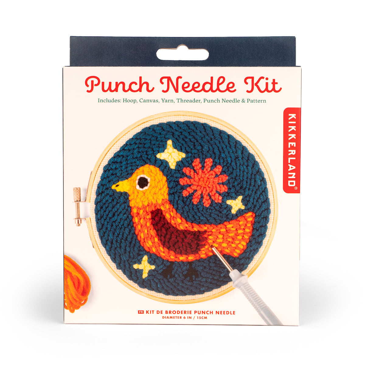 DIY Bird Punch Needle Kit for Embroidery - Complete Starter Set with Hoop, Yarn & Needles - Perfect for Wall Art, Pillow Covers & Home Decor Projects