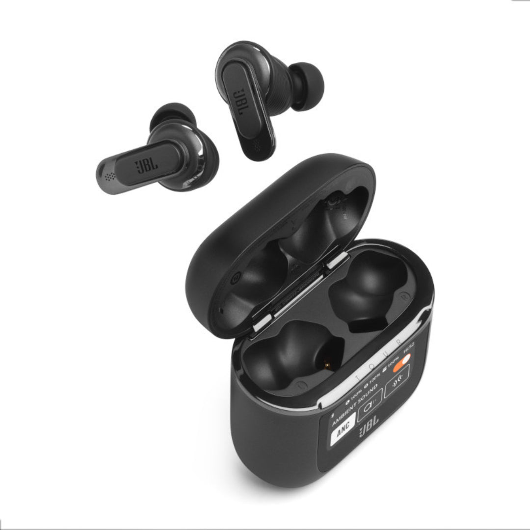 JBL Tour Pro 2 Wireless Bluetooth Earbuds with Noise Cancelling, 40H Playtime, IPX5 Waterproof - Perfect for Travel, Workouts & Commuting