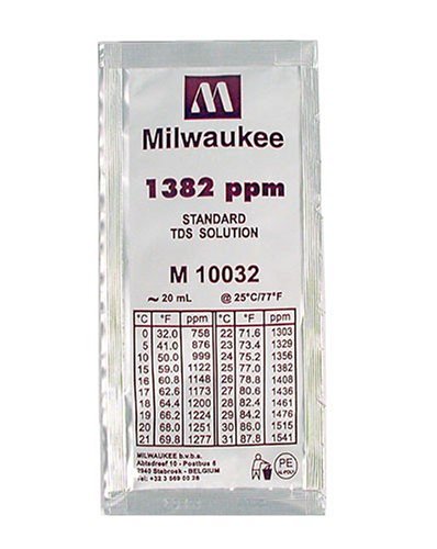 Milwaukee Instruments TDS Meter Calibration Solution 1413 µS/cm, 8 oz (250 mL) - Premium Water Quality Testing Solution for Hydroponics, Aquariums & Drinking Water