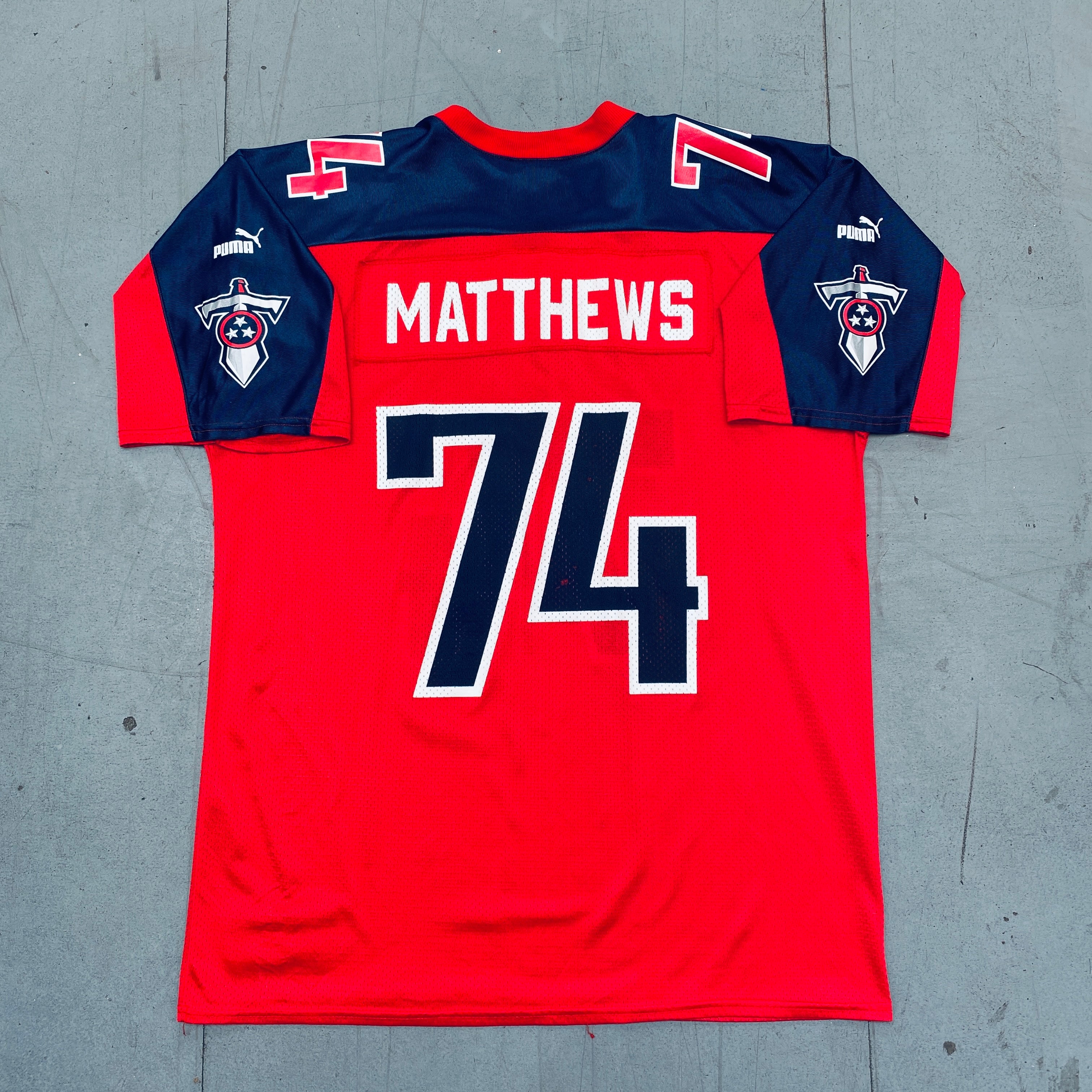 Tennessee Titans Bruce Matthews 2000/01 Fan Alternate Jersey - XL Size for Men | Perfect for Game Day, Tailgating & NFL Fan Collections