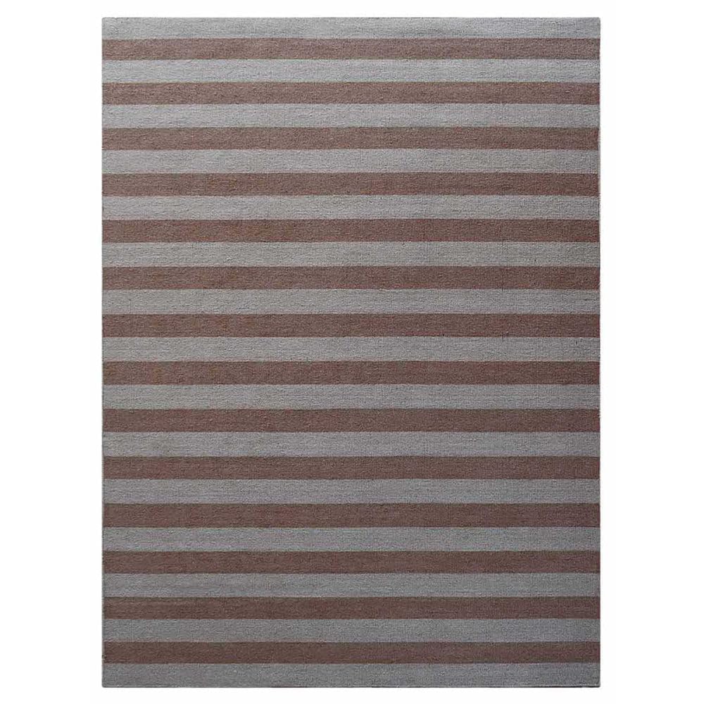 Handmade Wool Kilim Area Rug 8'x10' - Eco-Friendly Flat Weave Low Pile Contemporary Cream Light Brown Rectangle Carpet for Living Room, Bedroom & Home Decor (D00107) | Boho Chic Style, Durable & Soft Floor Covering
