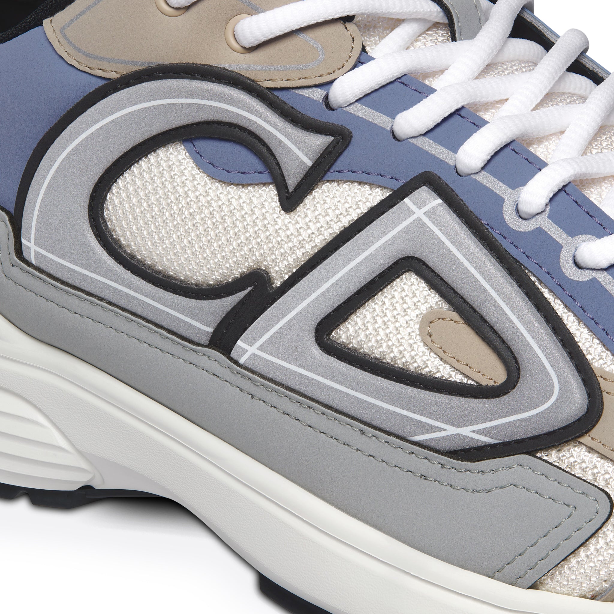 Dior B30 Sneakers in Cream Beige & Blue Grey - Luxury Fashion Trainers for Men & Women | Perfect for Casual Wear, Street Style & Everyday Comfort
