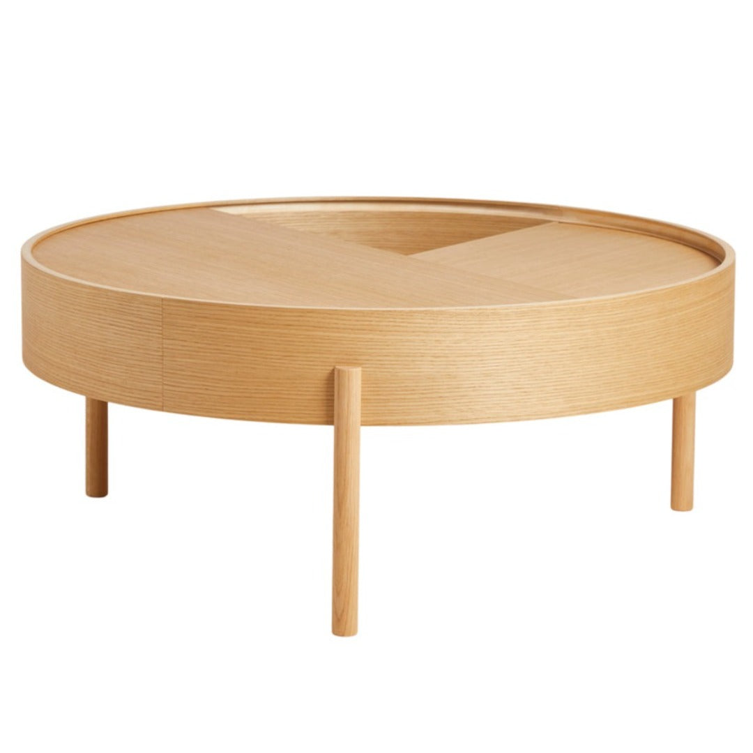 Modern Arc Coffee Table - Mid-Century Style Wooden Living Room Furniture for Home Decor | Perfect for Small Spaces, Apartments & Lounge Areas