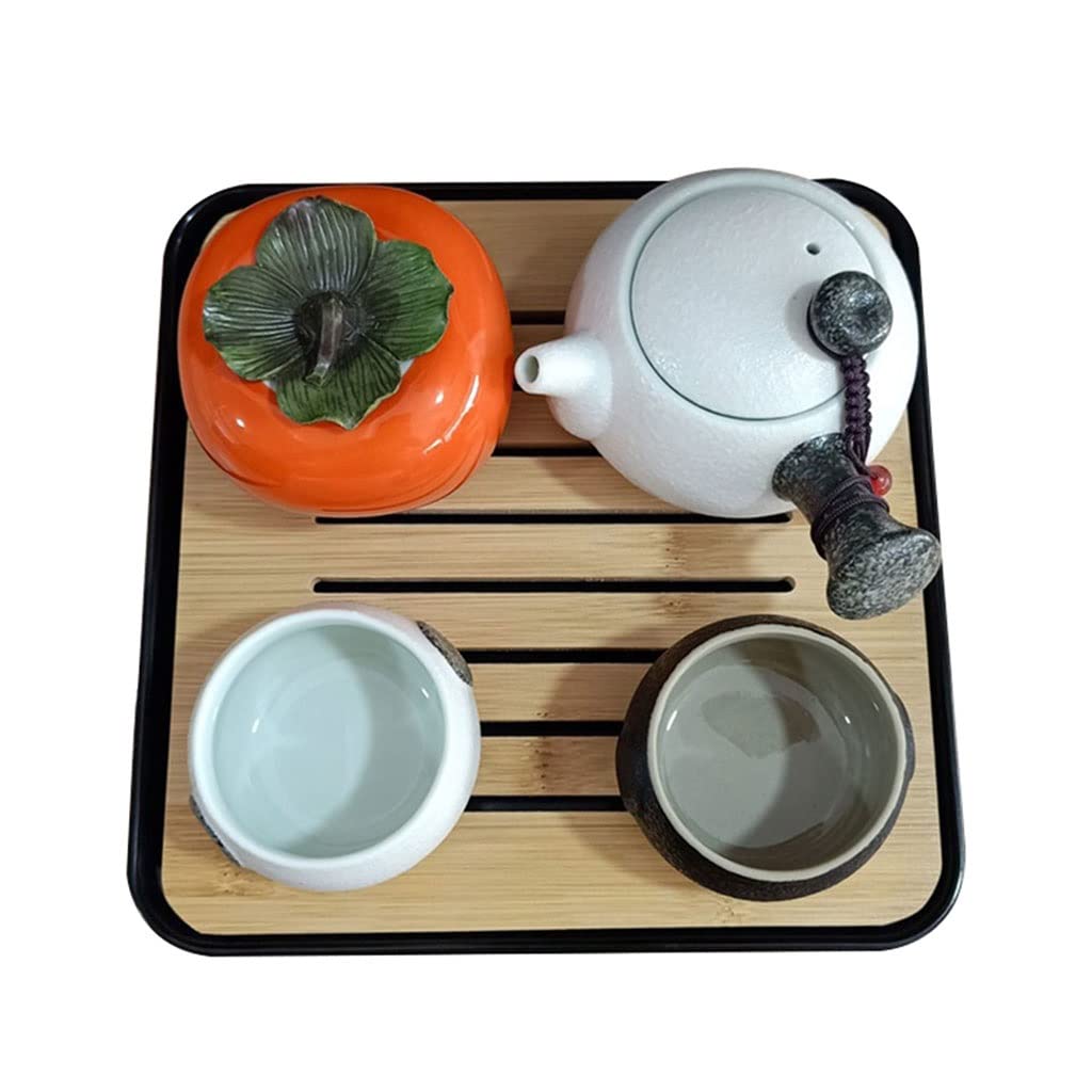 Premium Bamboo Chinese Gongfu Tea Tray with Thick Handle & Water Storage - Traditional Kung Fu Tea Set Accessory for Tea Ceremony, Home Decor, and Gift Giving (Color: A)