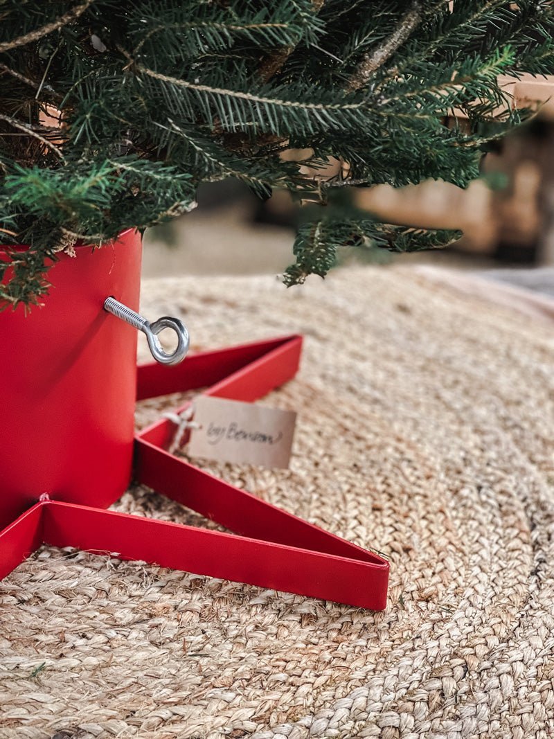 Sturdy Christmas Tree Stand with Star Base - Heavy Duty Metal Stand for Holiday Decorations - Perfect for Home, Office, and Party Decor