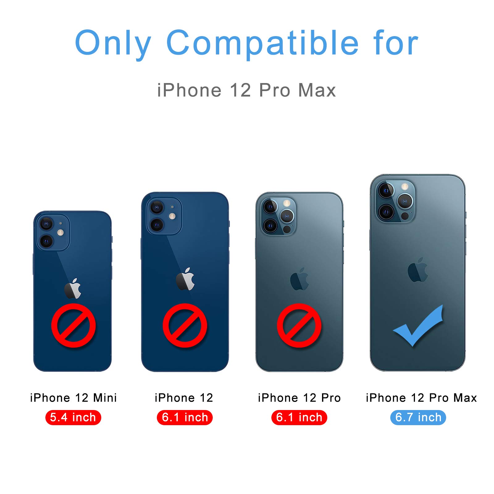 Shockproof iPhone 12 Pro Max Case with Aluminum Frame & Gorilla Glass - Heavy Duty Protective Cover for iPhone 12 Pro Max 6.7