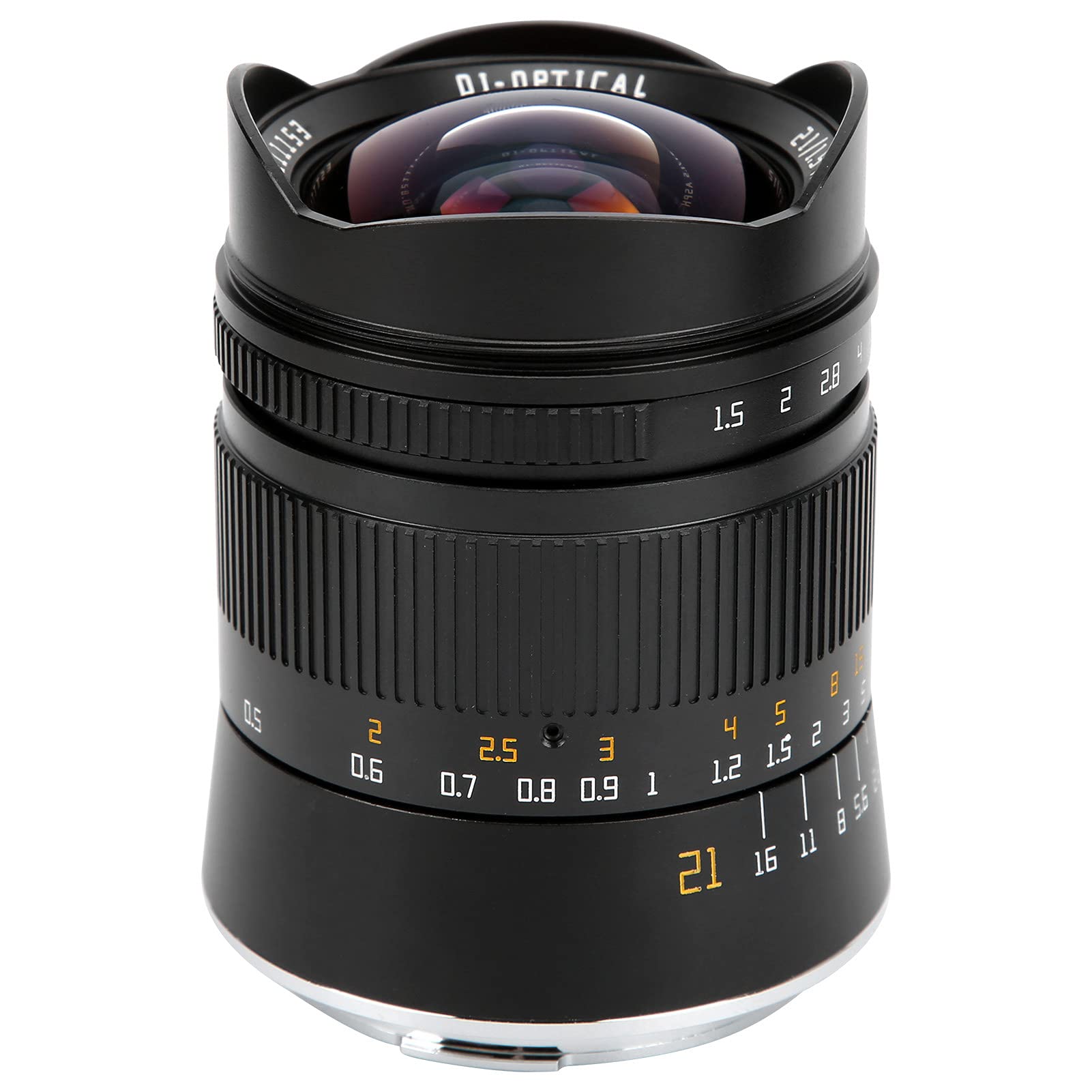 Janzoom L Mount Camera Lens - 21mm F1.5 Wide Angle Prime Lens with Anodized Aluminum Body, 92° Viewing Angle for Leica SL, Panasonic S1 & Sigma FP Mirrorless Cameras - Perfect for Street Photography, Landscape & Low Light Shooting