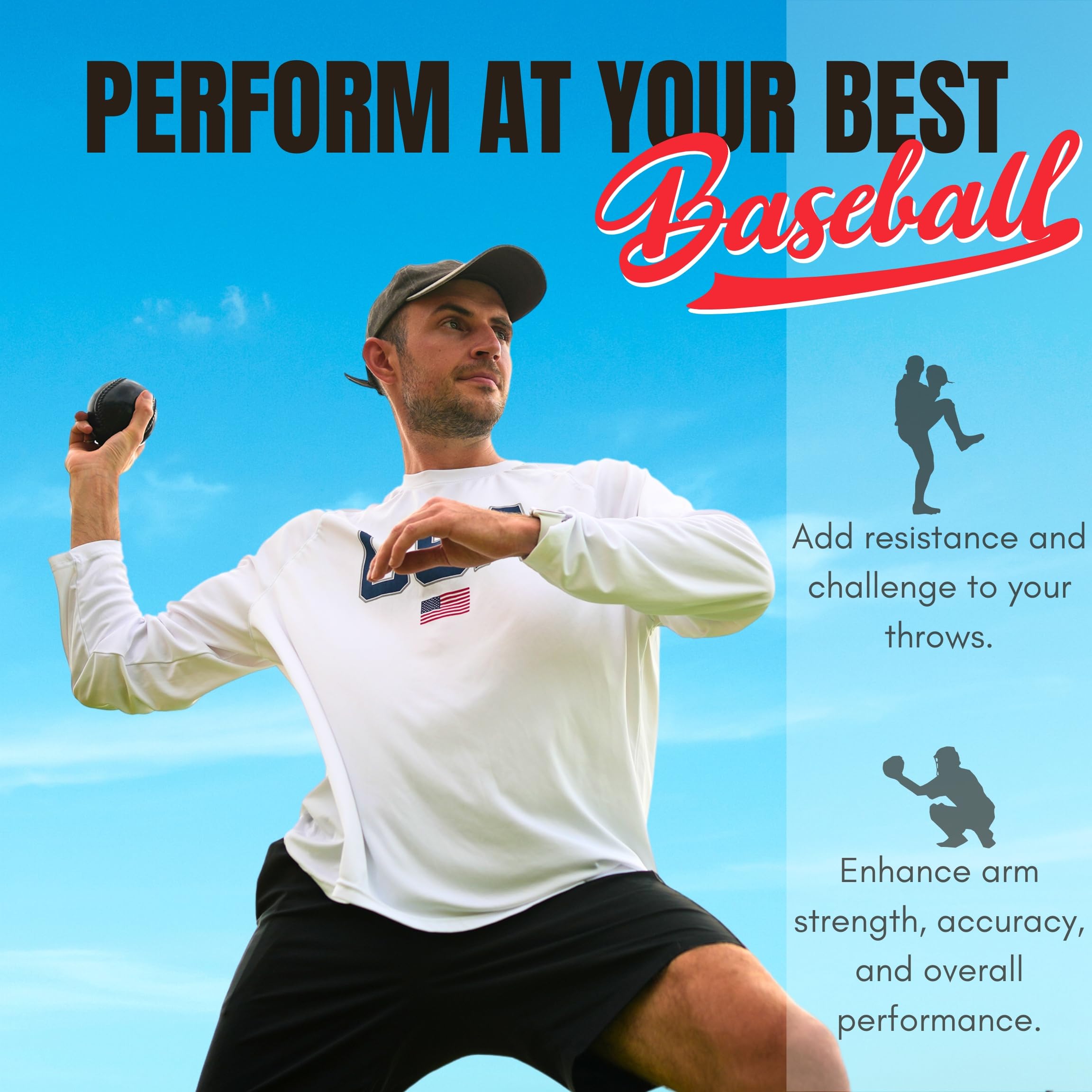 PodiuMax 6-Pack Plyometric Weighted Baseballs (32oz, 21oz, 14oz, 7oz, 5oz, 3.5oz) - Training Balls for Baseball & Softball Hitting, Pitching & Strength Drills - Perfect for Home, Gym & Field Practice