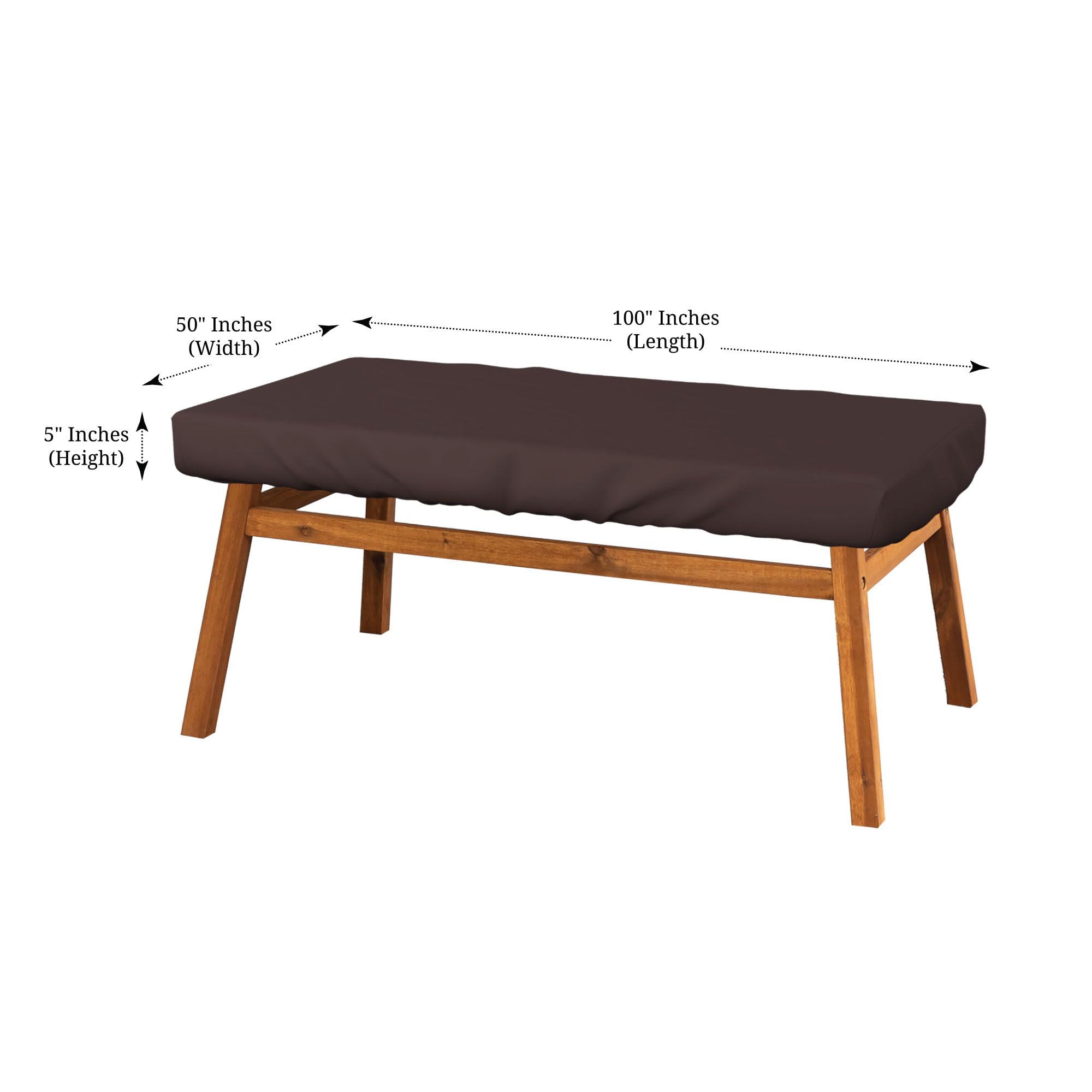 Premium Rectangle Waterproof Patio Table Cover - 12oz UV & Weather Resistant Outdoor Tablecloth for Dining Sets - 100