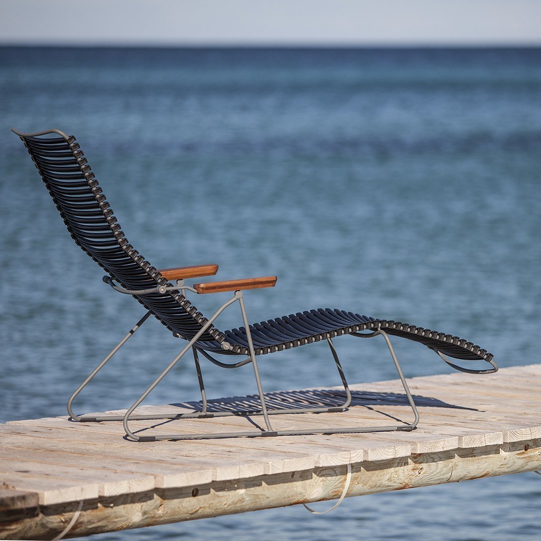 Best Selling Click Outdoor Sunlounger - Adjustable Folding Pool Lounge Chair with Cushion - Perfect for Beach, Backyard, and Patio Relaxation