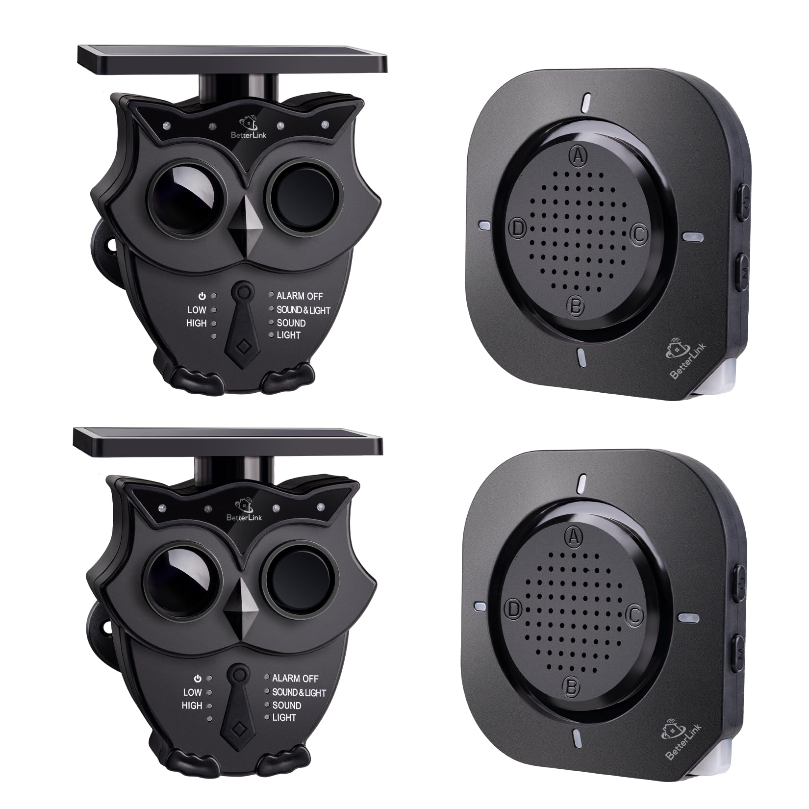 1/2 Mile Long Range Solar Wireless Driveway Alarm System - IP65 Weatherproof Outdoor Motion Detectors & Sensor with 120dB Sound Alert - Home Security System for Property Protection (2 Receivers + 2 Sensors) - Perfect for Driveways, Garages, Farms & Backyard Security