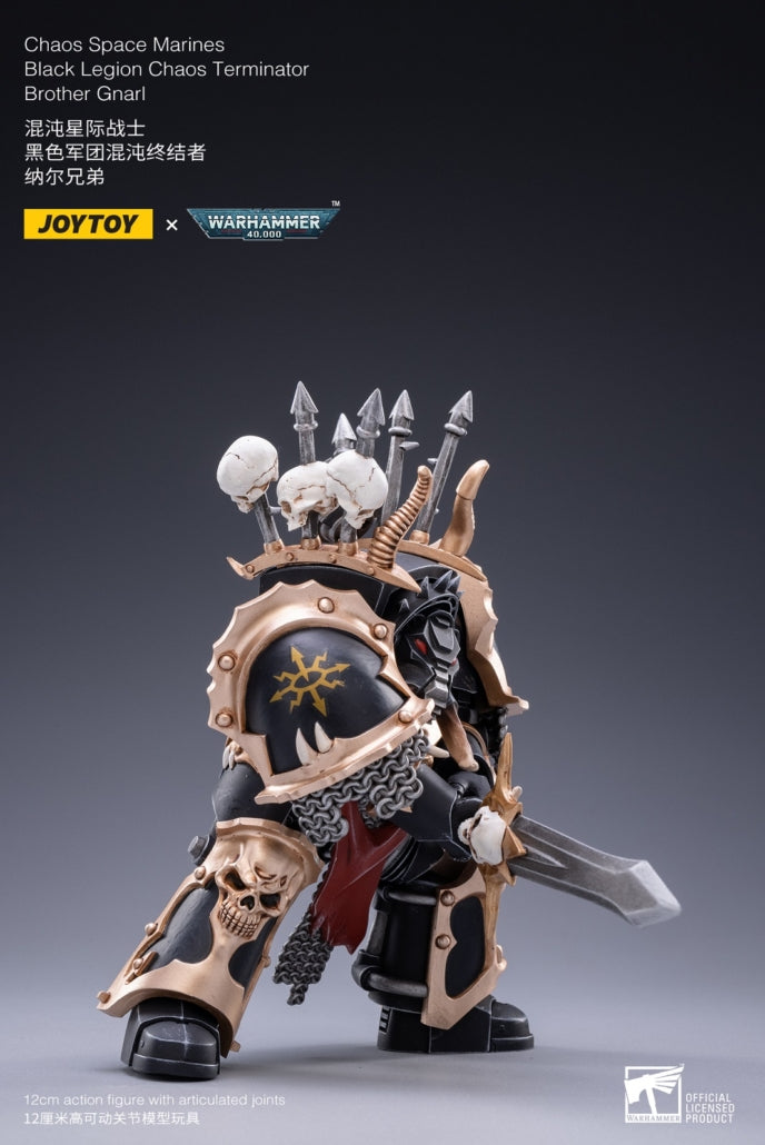 1/18 JOYTOY Warhammer 40K Chaos Space Marines Black Legion Action Figure - Highly Detailed Collectible Model for Warhammer Fans | Perfect for Display, Gaming & Cosplay Scenes