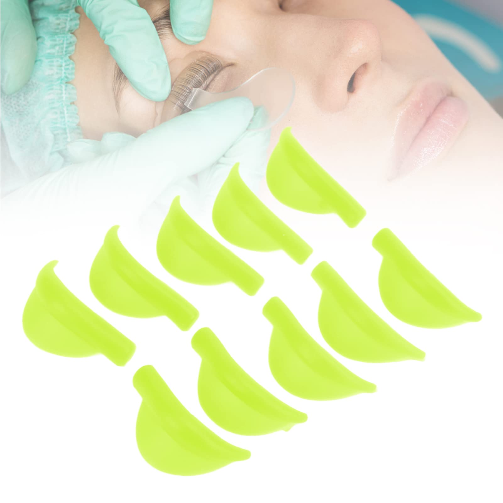 Professional Soft Silicone Lash Lift Rods - 5 Sizes (5 Pairs) for Perfect Eyelash Perming & Lifting - Salon-Grade Eyelash Curling Tools (Green) - Ideal for Lash Extensions, Home Use & Professional Beauty Salons