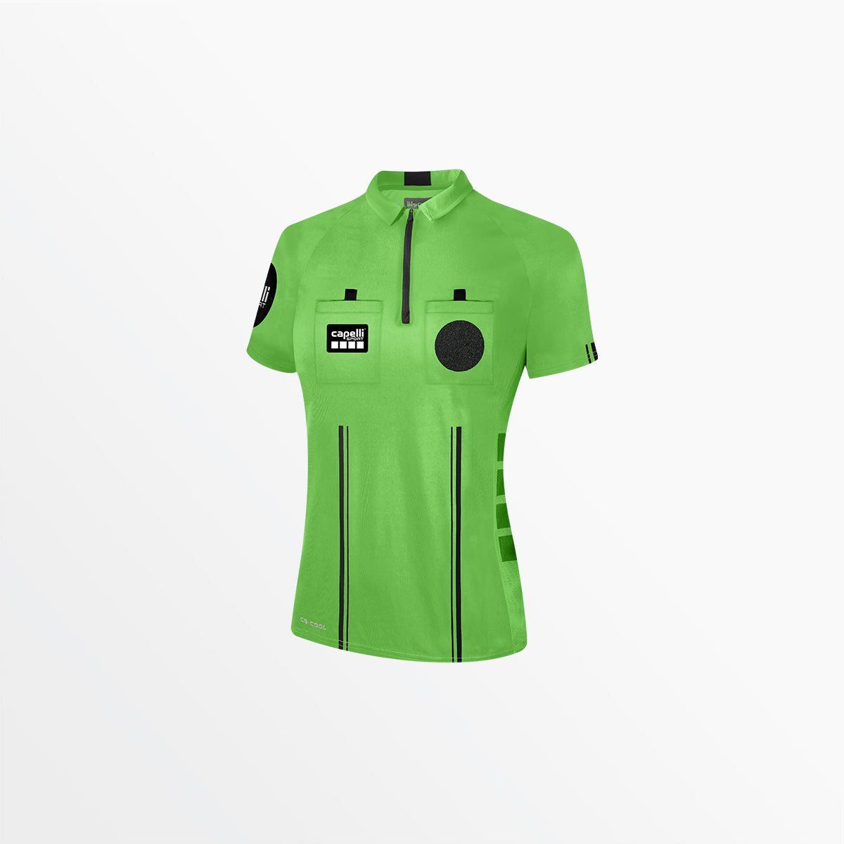 Women's Official Referee 1/4 Zip Short Sleeve Jersey - Perfect for Soccer, Basketball & Volleyball Games