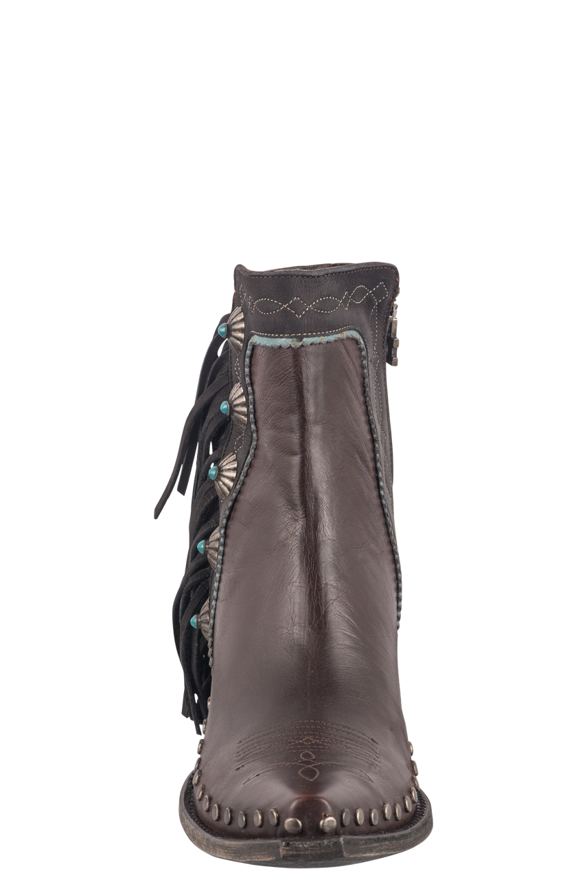 Old Gringo Women's Calfskin Apache Kid Cowgirl Boots - Double D Ranch Western Boots with Brass Accents | Perfect for Rodeo, Country Dancing & Western Fashion