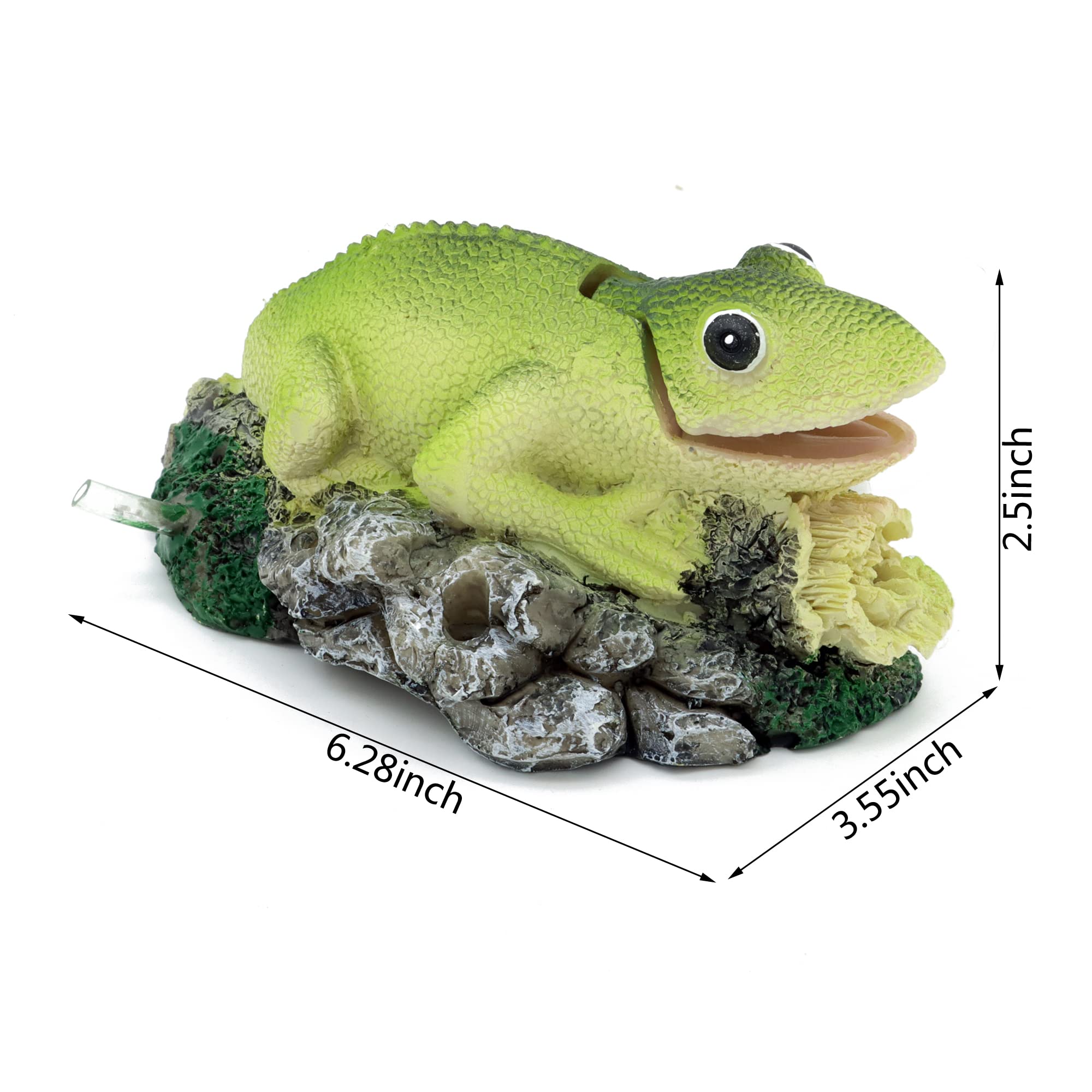 ALEGI Aquarium Air Bubbler Decorations - Lizard-Shaped Fish Tank Ornament with Oxygen Bubbles | Perfect for Freshwater & Saltwater Tanks, Enhances Water Aeration for Healthy Fish